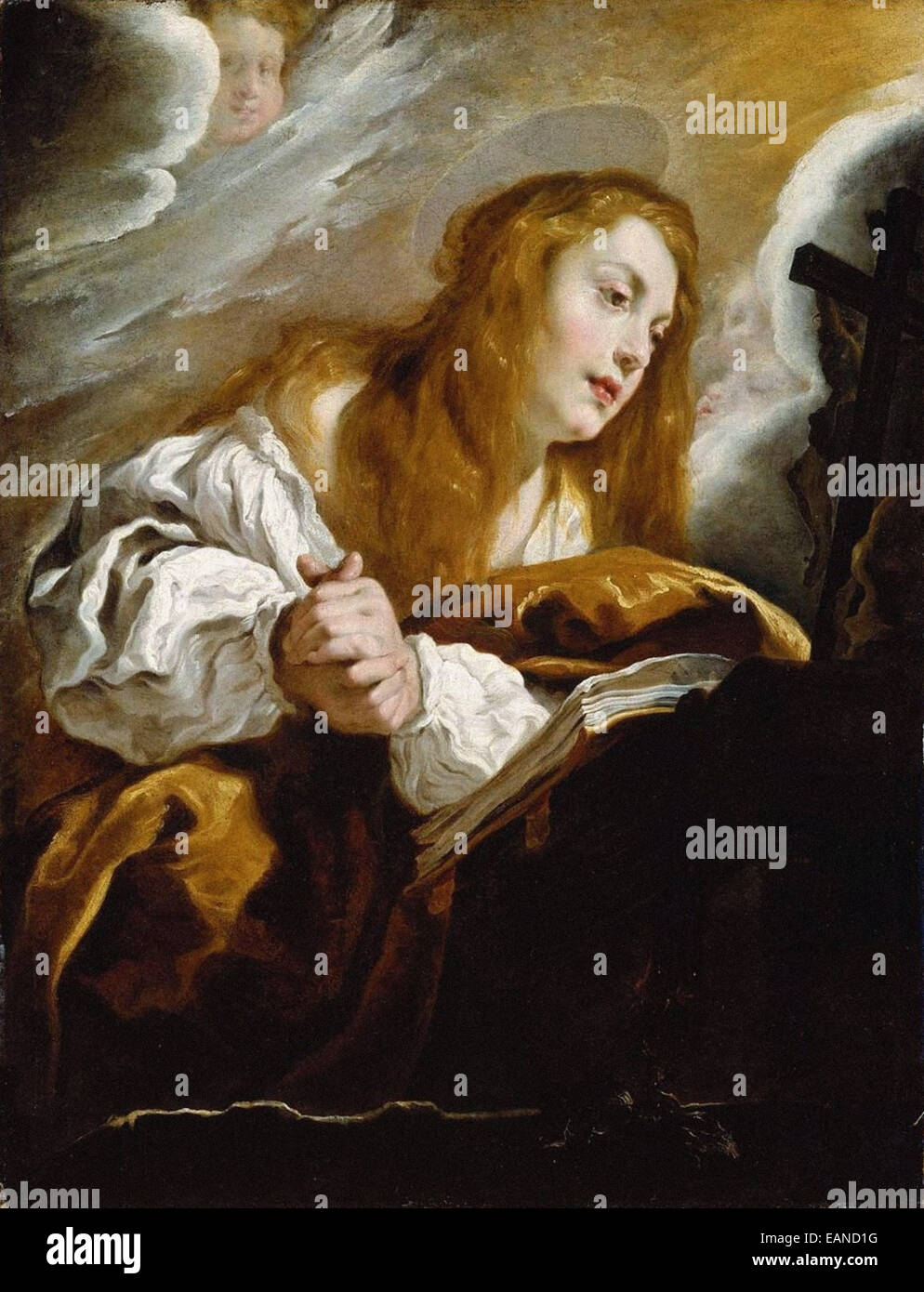 Domenico Fetti Saint Marie Madeleine pénitente Banque D'Images