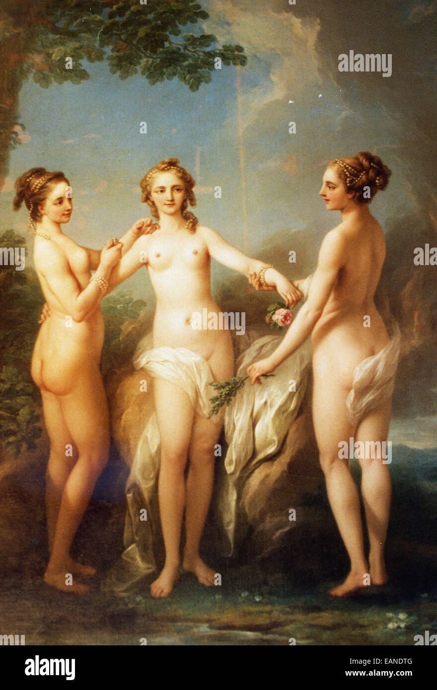 Carle Van Loo Les Trois Graces Banque D'Images