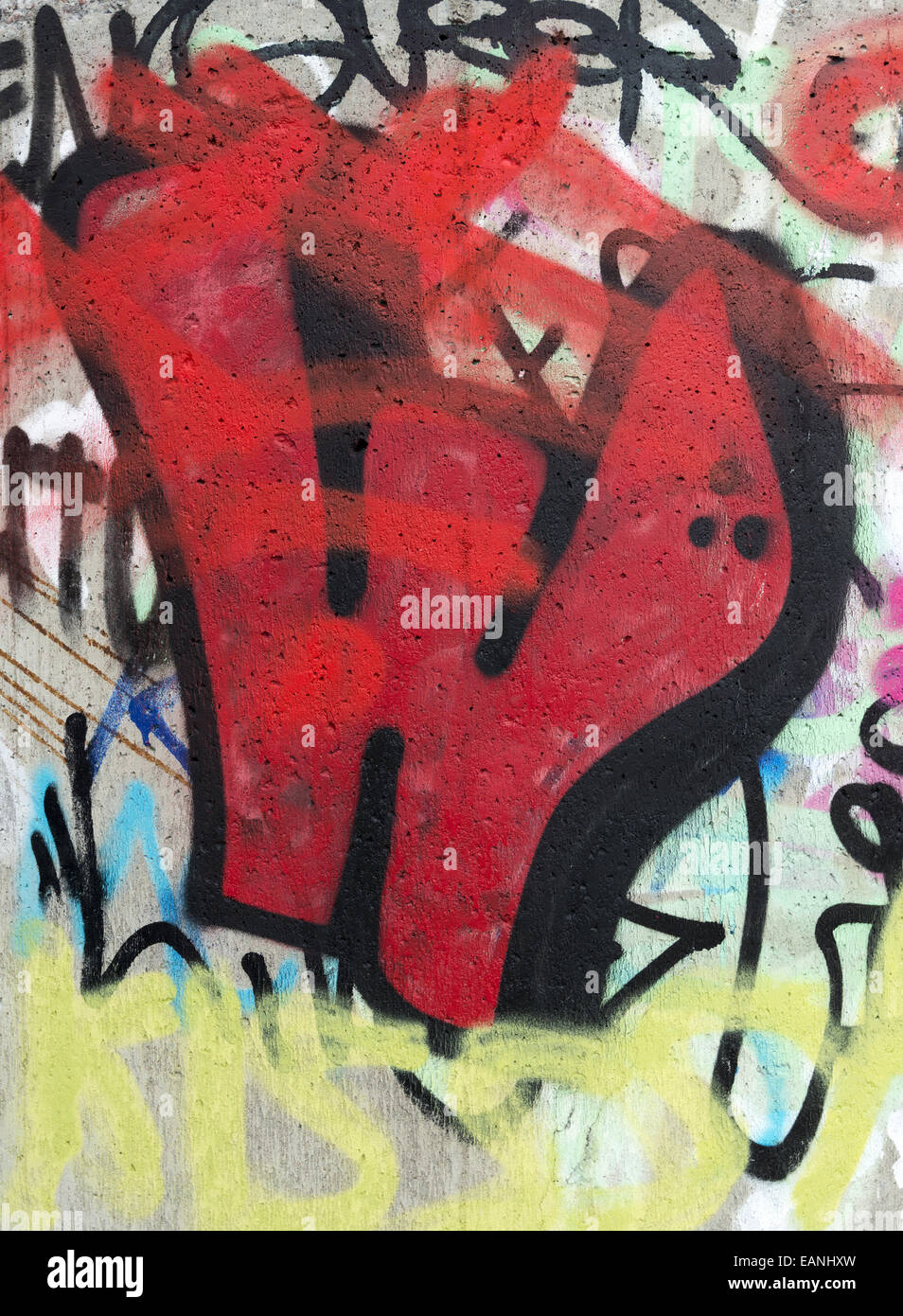 Style Graffiti lettre W Banque D'Images