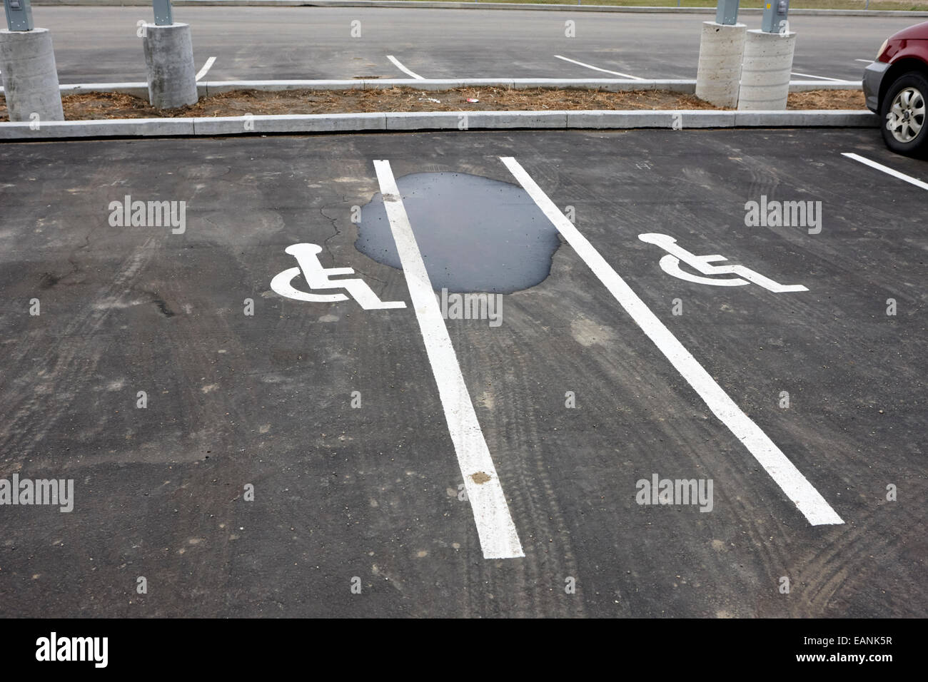 Des places handicapés parking en Saskatchewan Canada Banque D'Images