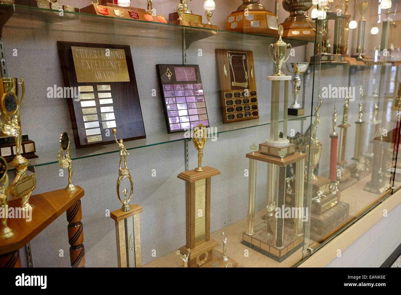 High school trophy cabinet canada Banque D'Images