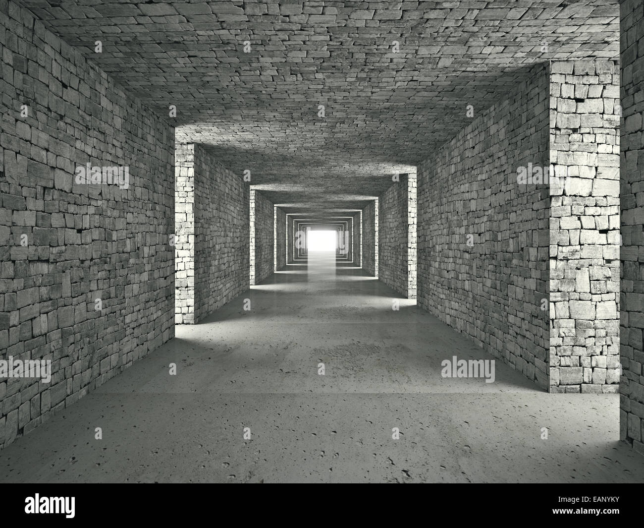 Résumé de l'image 3D tunnel Banque D'Images