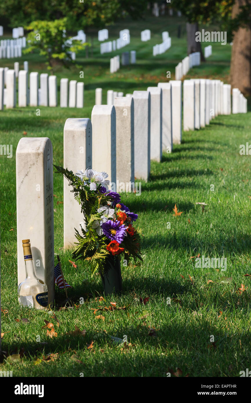 Le Cimetière National d'Arlington, Virginie, États-Unis Banque D'Images