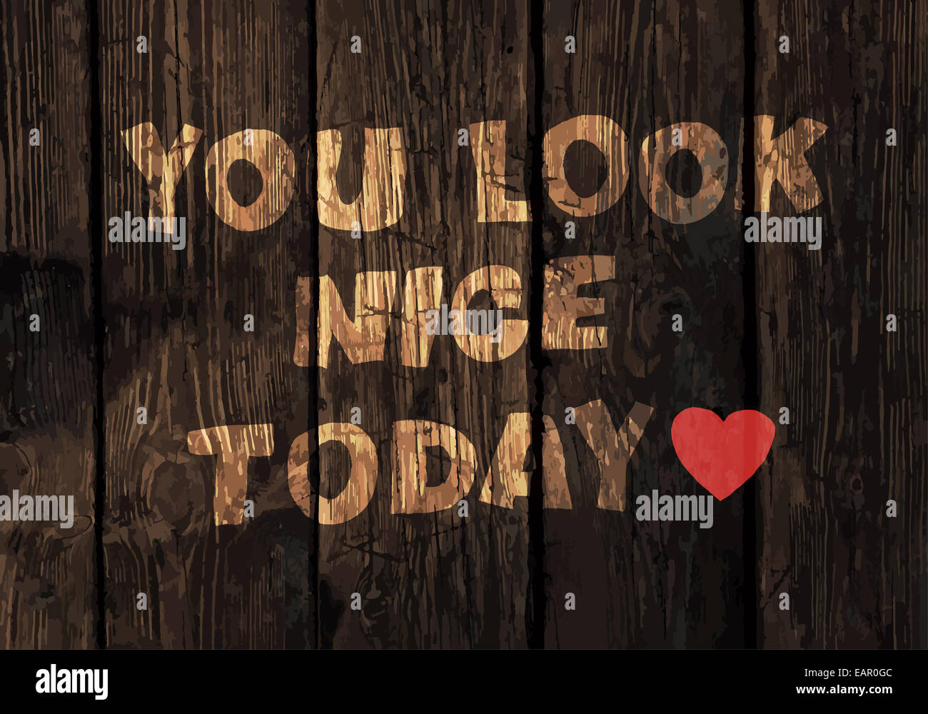 Phrase de motivation sur des planches de texture. Vector Banque D'Images