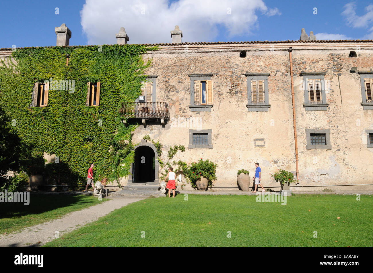 Château Nelsons Etna Bronte Sicile Italie Banque D'Images