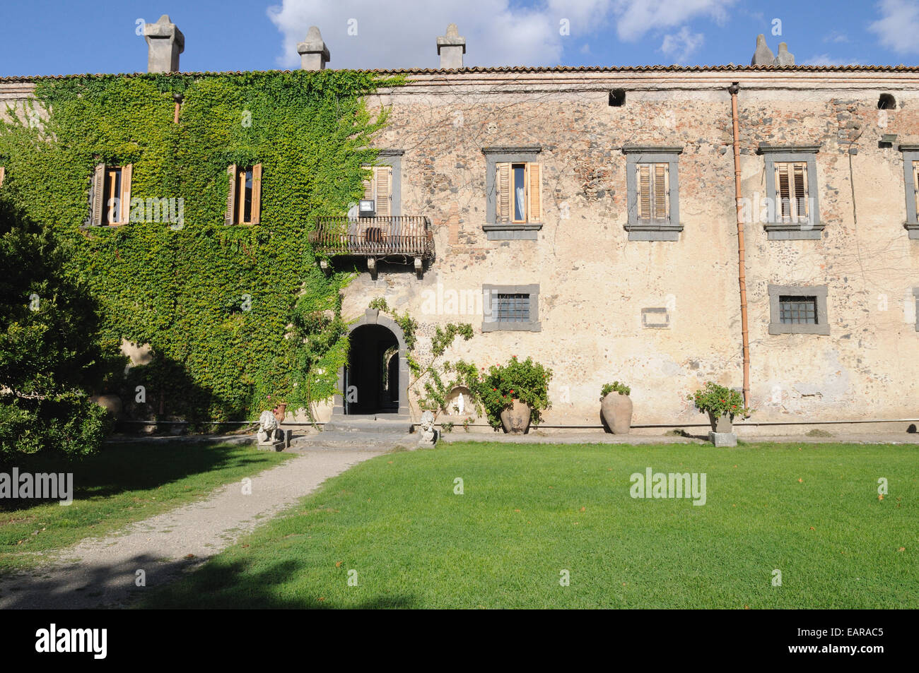 Château Nelsons Etna Bronte Sicile Italie Banque D'Images