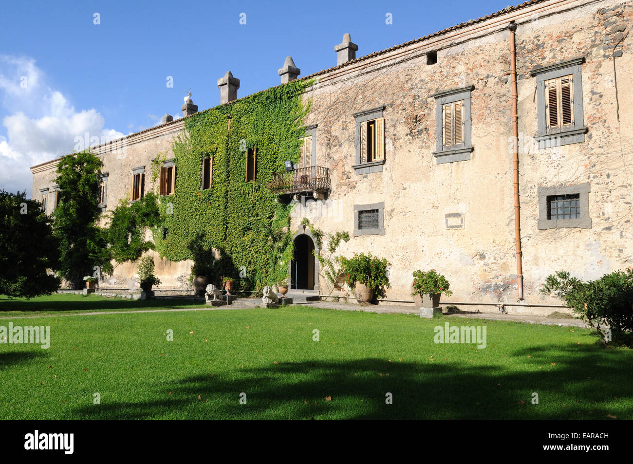 Château Nelsons Etna Bronte Sicile Italie Banque D'Images