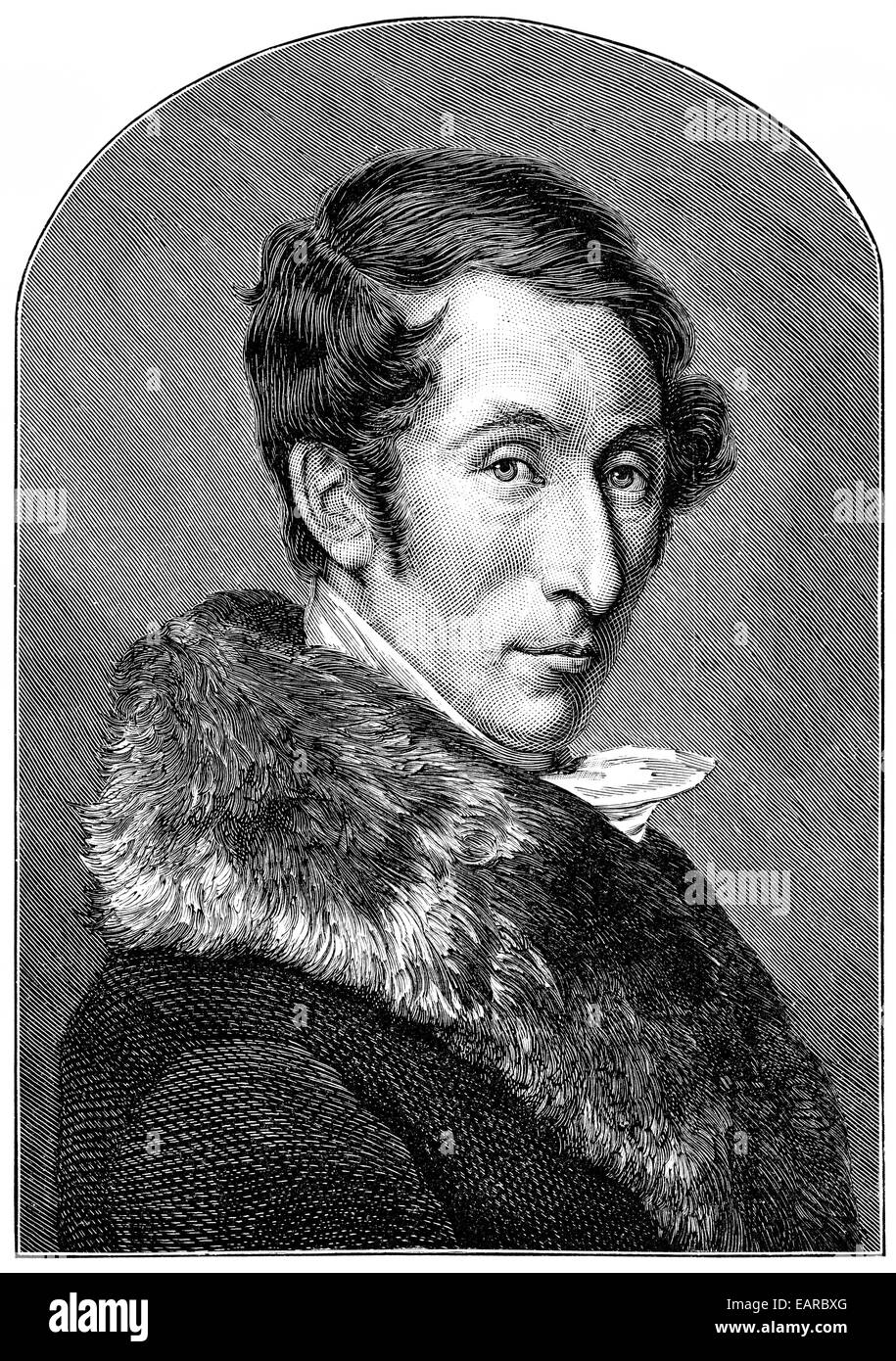 Carl Maria Friedrich Ernst von Weber, 1786 - 1826, un compositeur allemand, chef d'orchestre et pianiste, Portrait von Carl Maria Friedrich E Banque D'Images
