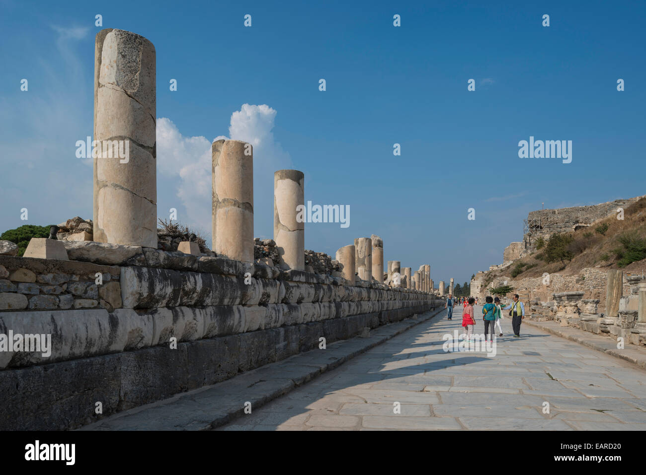 En route, ville antique d'Éphèse, UNESCO World Heritage Site, Selçuk, Province d'Izmir, Turquie Banque D'Images