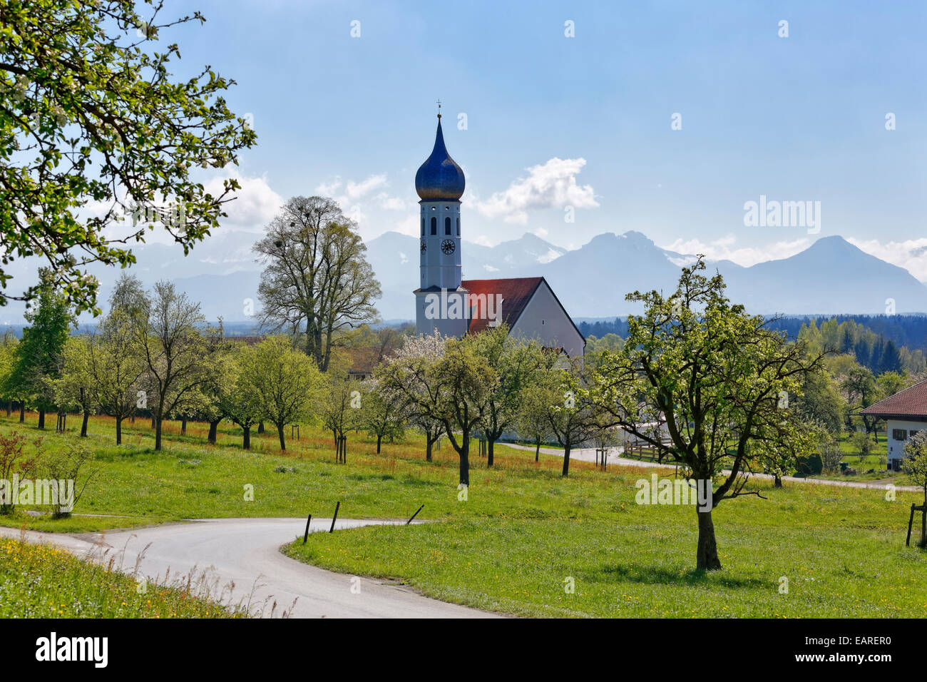 Église, Dettendorf, Bad Feilnbach, Upper Bavaria, Bavaria, Germany Banque D'Images