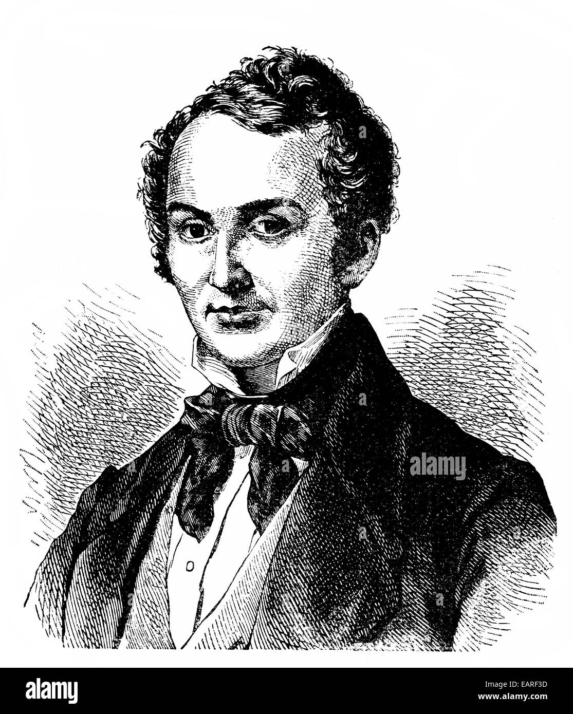 Gustav Albert Lortzing, 1801 - 1851, un compositeur allemand, librettiste, acteur, chanteur et chef d'orchestre, Portrait von Gustav Albert Lort Banque D'Images