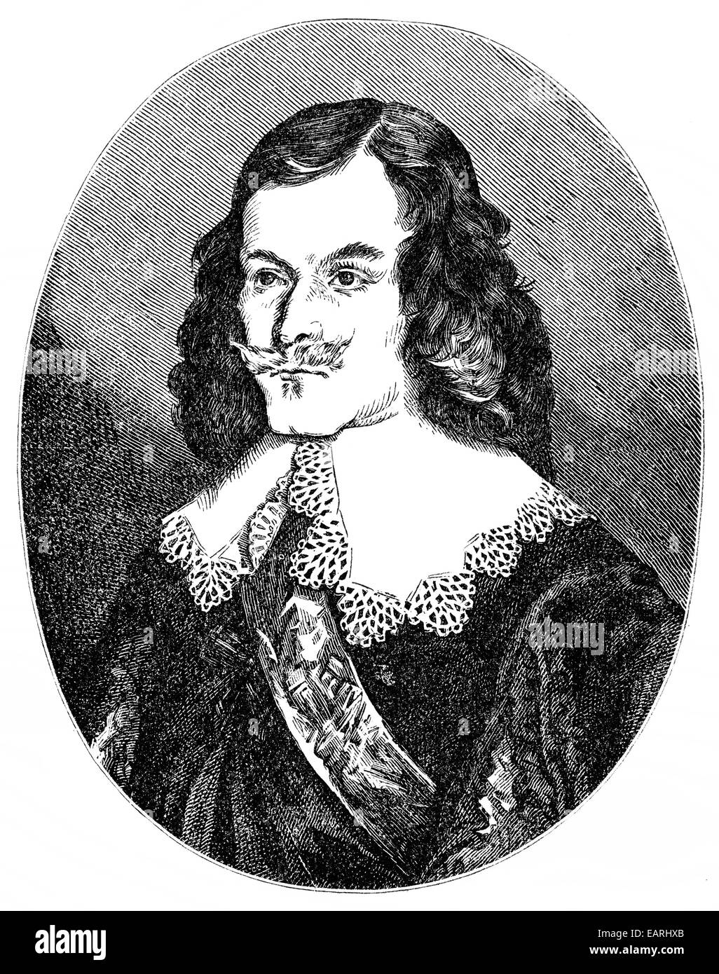 Andreas Hammerschmidt, 1611 - 1675, un compositeur et organiste, compositeur baroque de la musique sacrée, Portrait von Andreas Hamme Banque D'Images