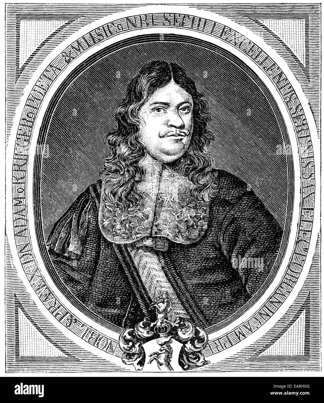 Adam Krieger, 1634 - 1666, un compositeur et musicien d'église, Young Adam von Krieger, 1634 - 1666, ein Deutscher Komponis Banque D'Images
