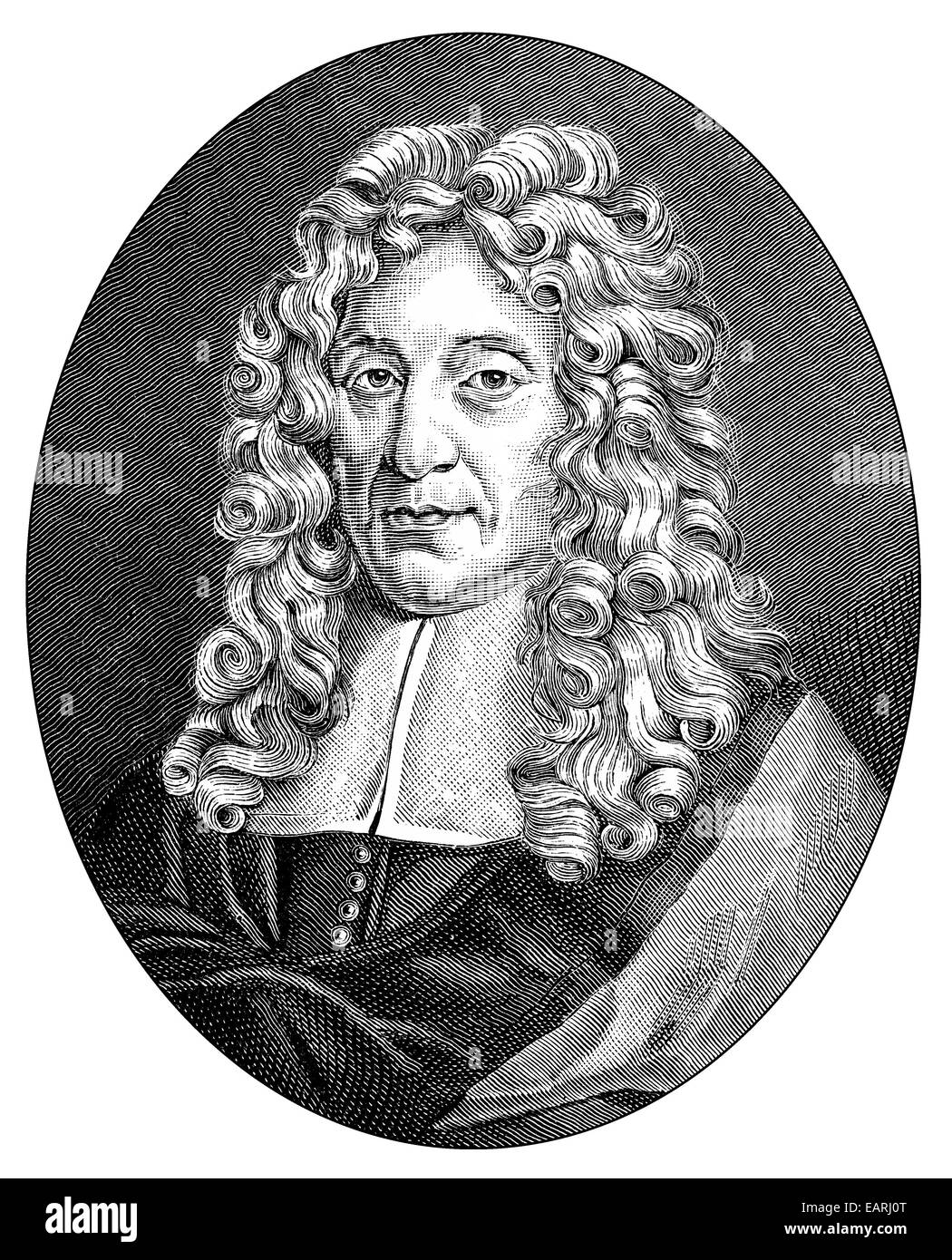 Johann Caspar Keerl, 1625 - 1690, un compositeur et organiste allemand, Johann Caspar von Portrait Keerl, 1625 - 1690, ein Deutscher O Banque D'Images