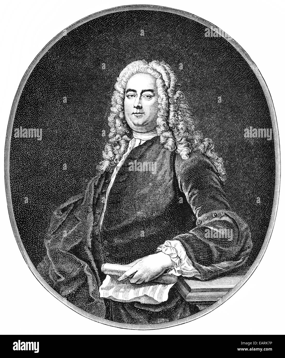George Frederick Handel ou George Frideric Handel, 1685 - 1759, un compositeur anglo-allemande de l'époque baroque, Georg Friedrich Händel Banque D'Images