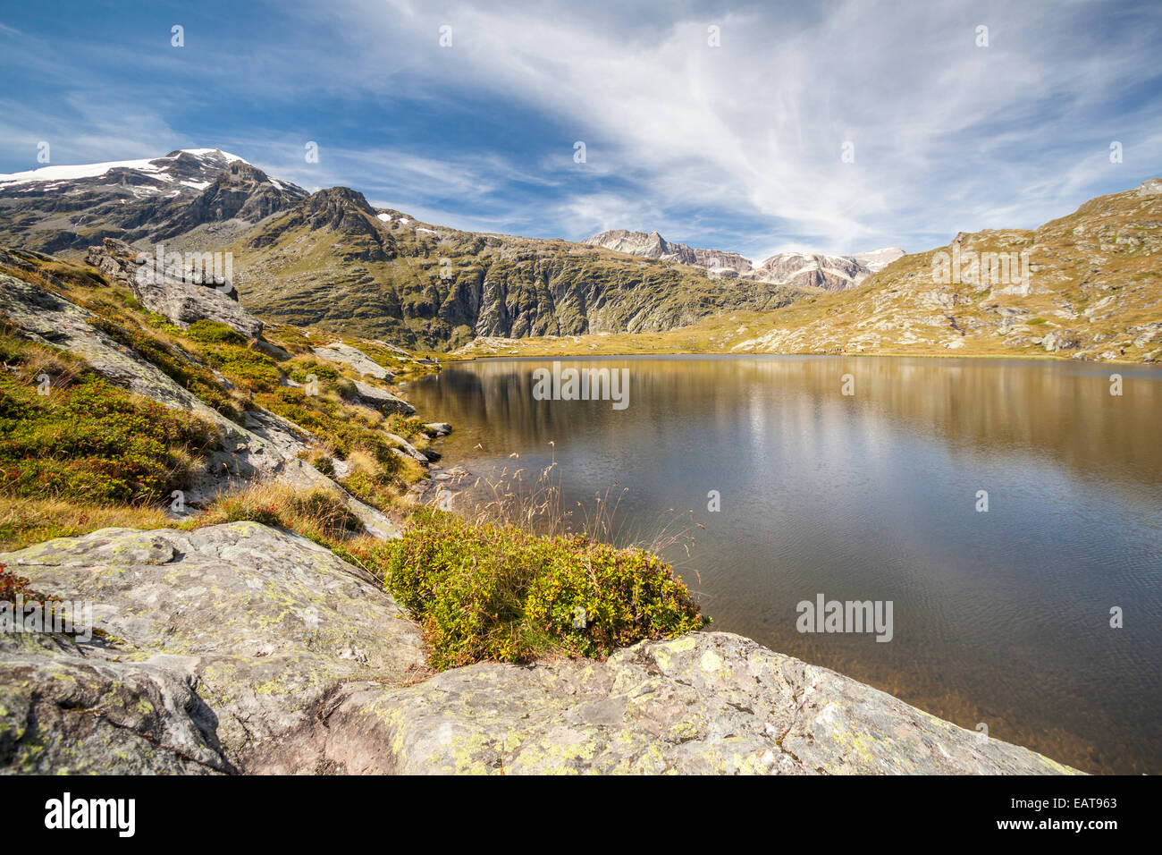 Lac Blanc, Parc National de la Vanoise, Savoie, Rhône-Alpes, France Banque D'Images