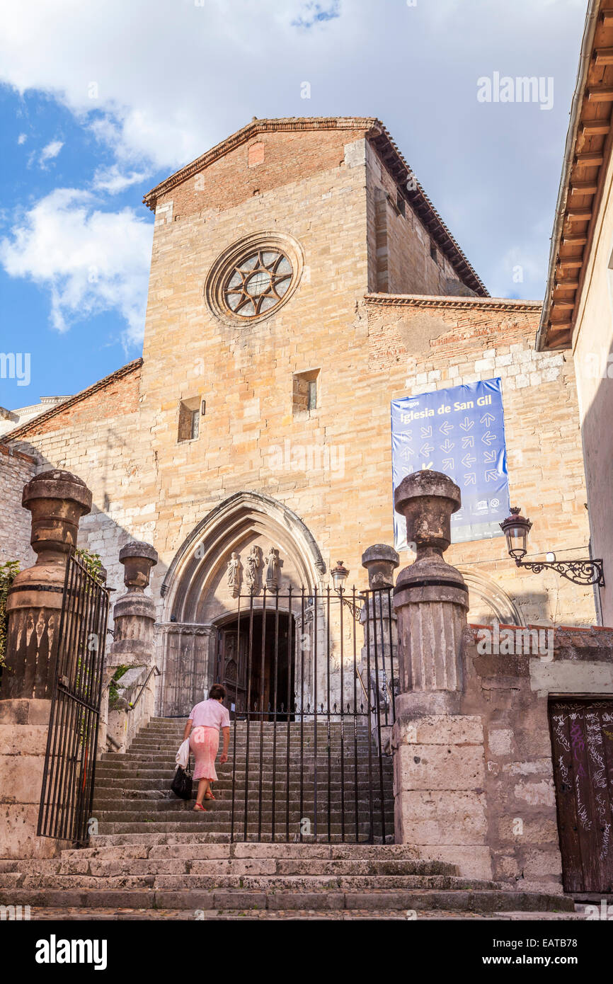 Église de San Gil à Burgos ville, Chemin de Saint-Jacques de Compostelle, Burgos, Espagne Banque D'Images