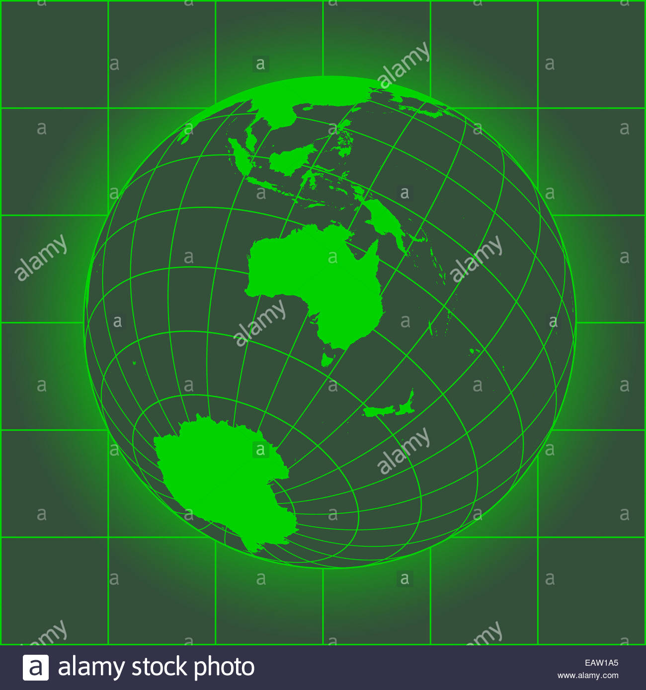 La Carte Verte L Australie L Asie La Russie L Antarctique Pole Nord Globe De La Terre Style Ancienne Carte Du Monde Photo Stock Alamy