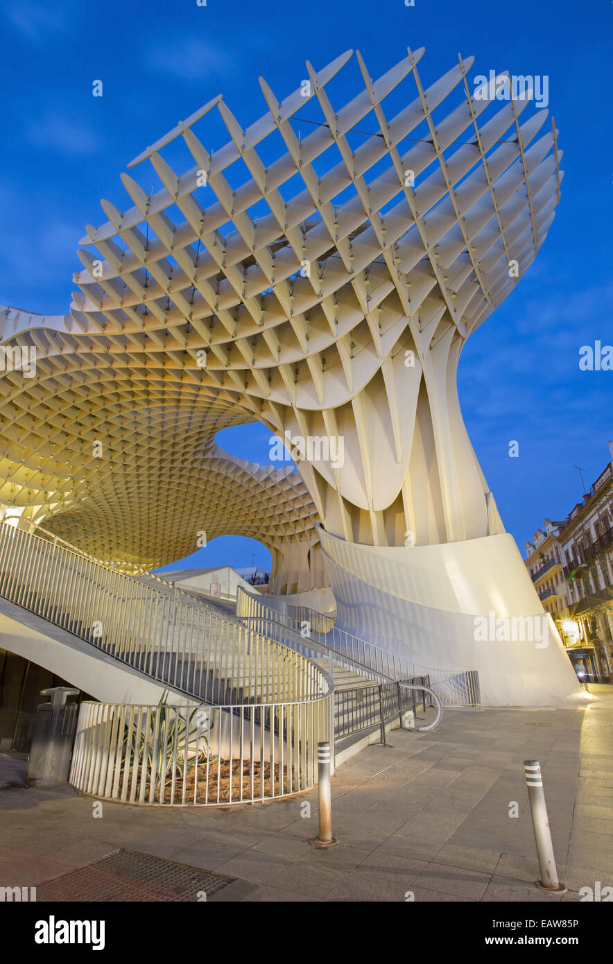 Le Metropol Parasol de Séville - structure en bois situé à la place d'Encarnacion Banque D'Images
