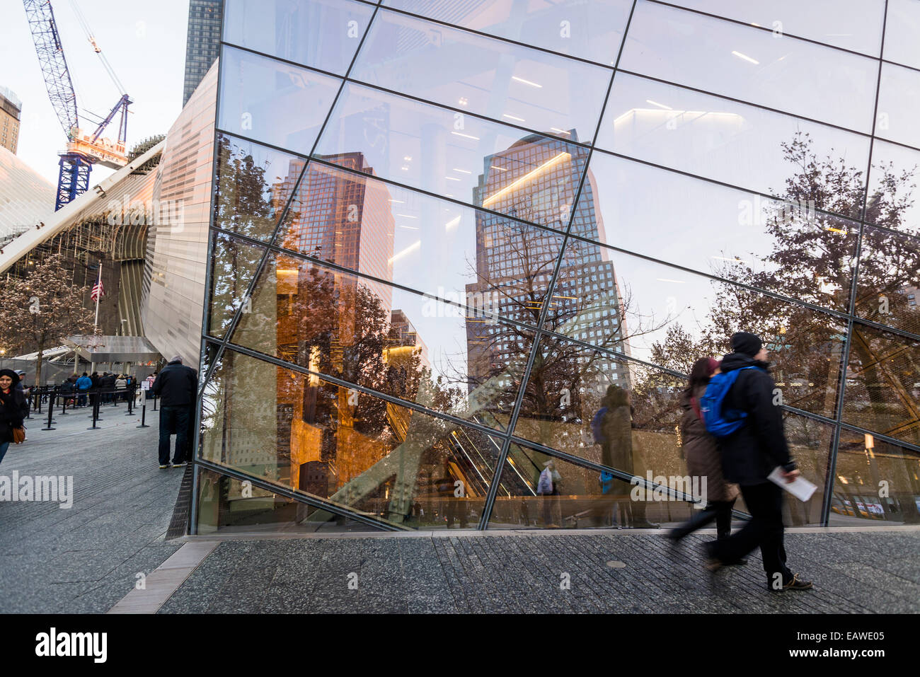 New York, NY 20 novembre 2014 - Les touristes au Musée et Mémorial du 11 septembre Banque D'Images