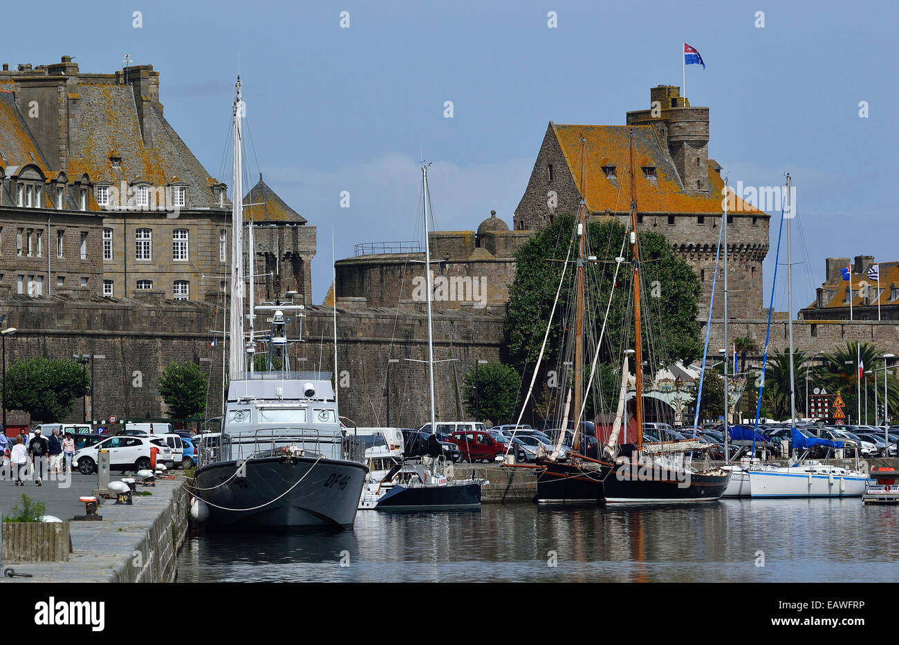 St Malo Marina, Bassin Vauban et de la vieille ville (Ille et Vilaine