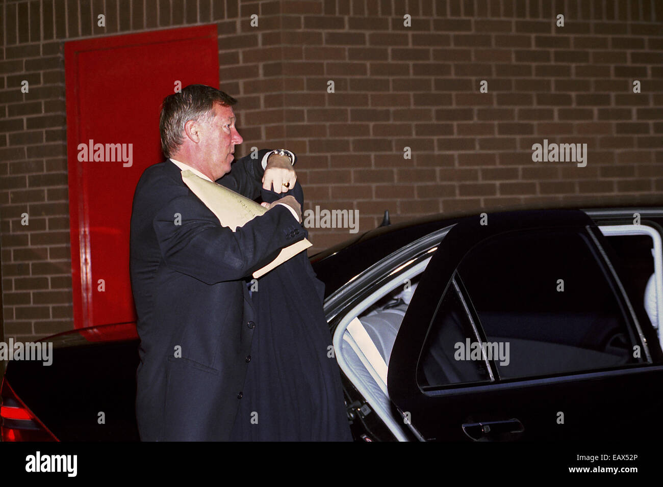Sir Alex Ferguson, Manchester United, avant le match à domicile contre Leeds United à Old Trafford, Manchester le 21 octobre 2000. Reynold © Sumayku Banque D'Images
