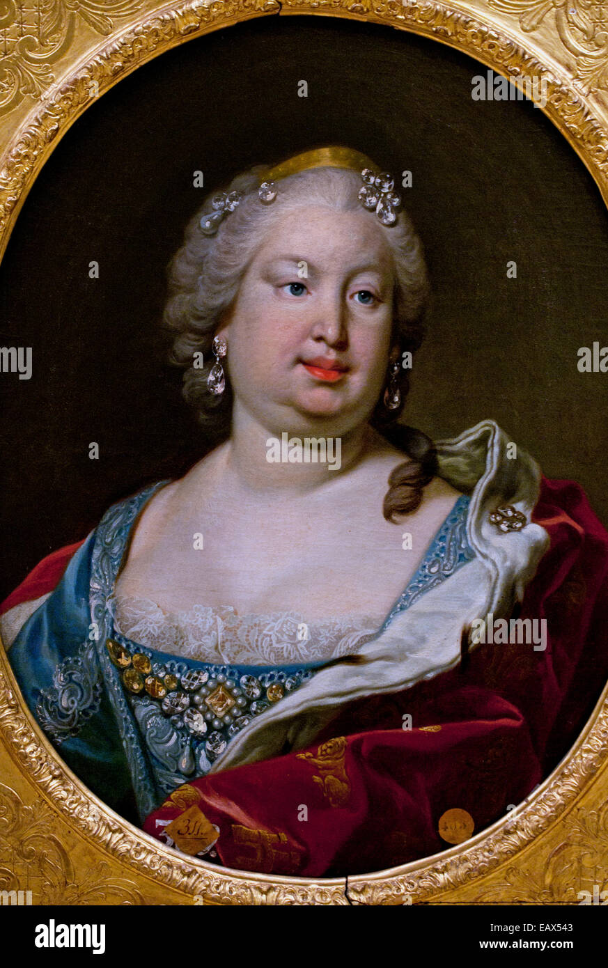 Portrait de Barbara de Portugal (1711-1758) Louis Michel van Loo circa 1707-1771 Français France Banque D'Images