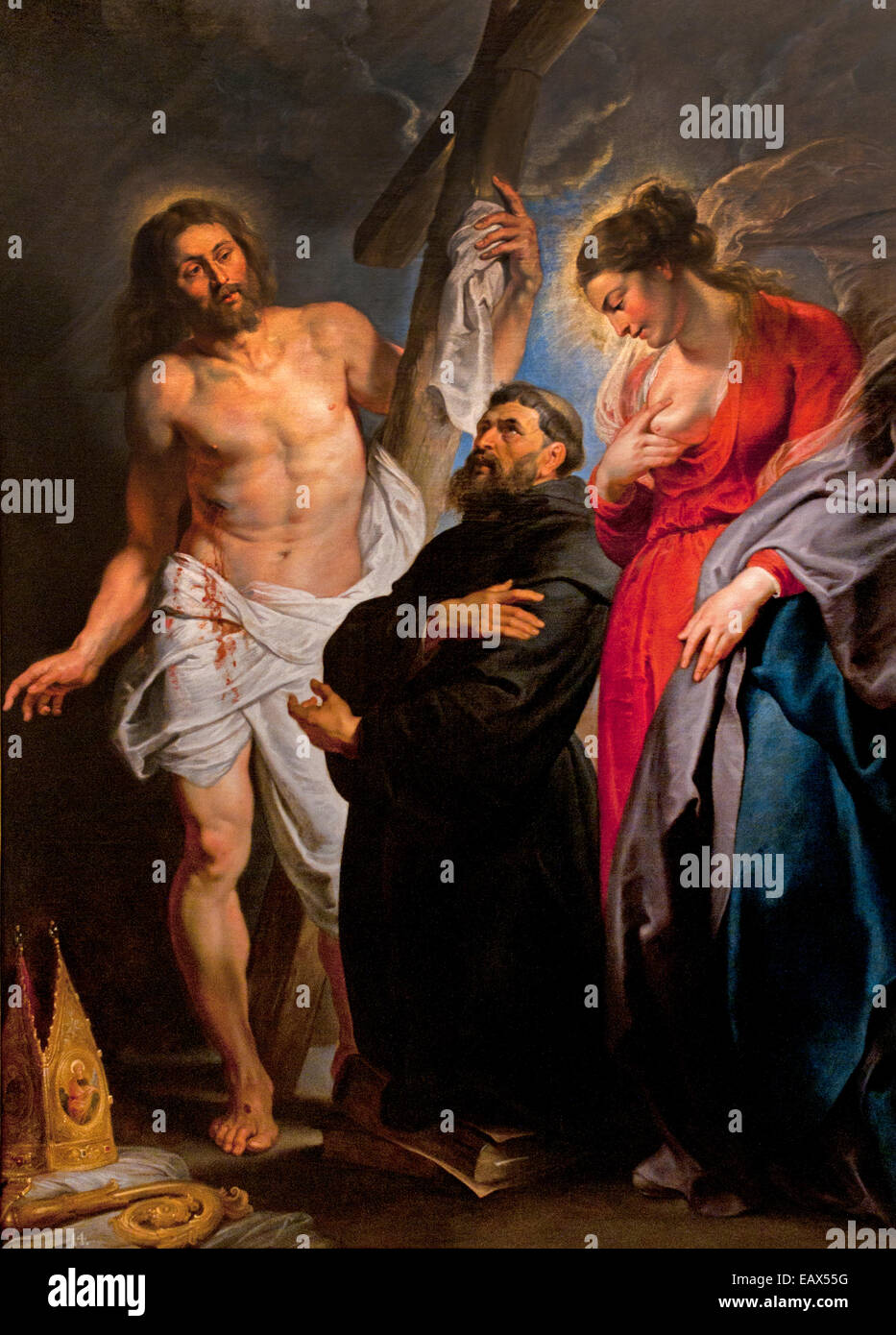 Saint Augustin entre le Christ et Marie 1615 Peter Paul Rubens (1577-1640) Belgique belge flamande Banque D'Images