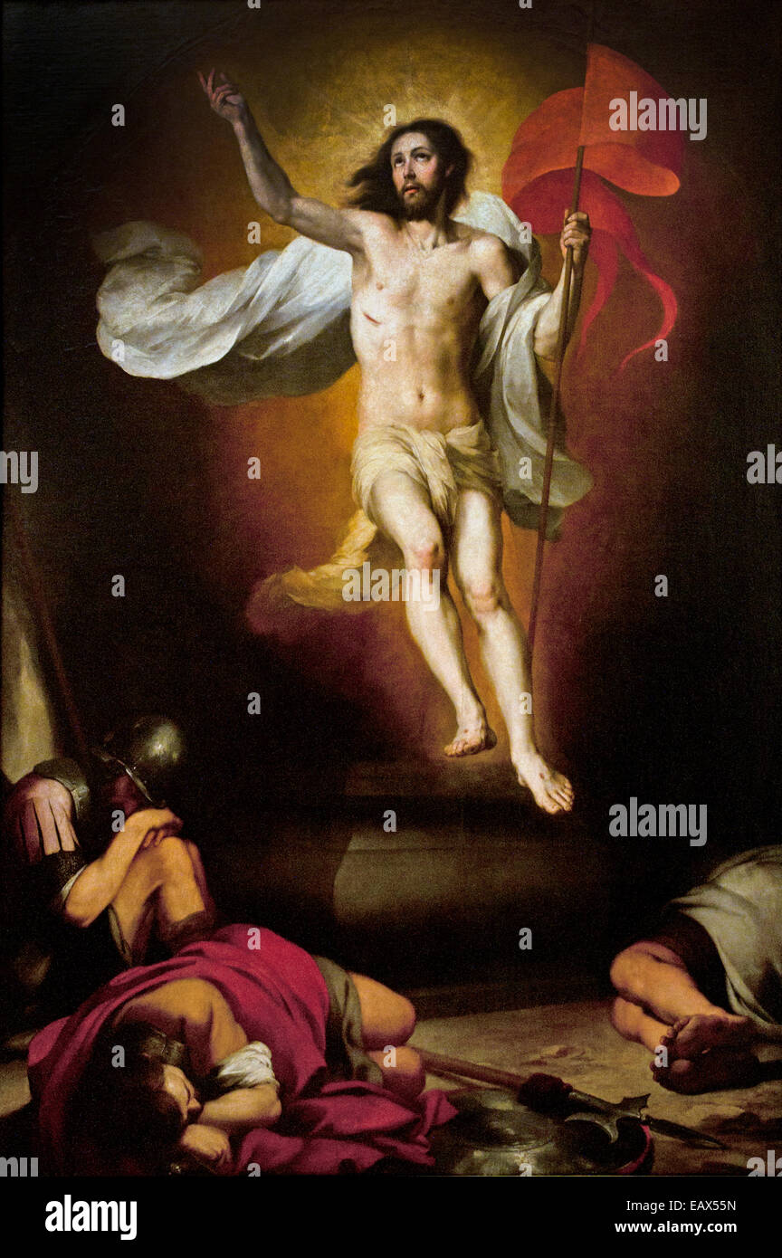 La résurrection du Seigneur par Bartolomé Esteban Murillo 1617- 1682 Espagnol Espagne Banque D'Images