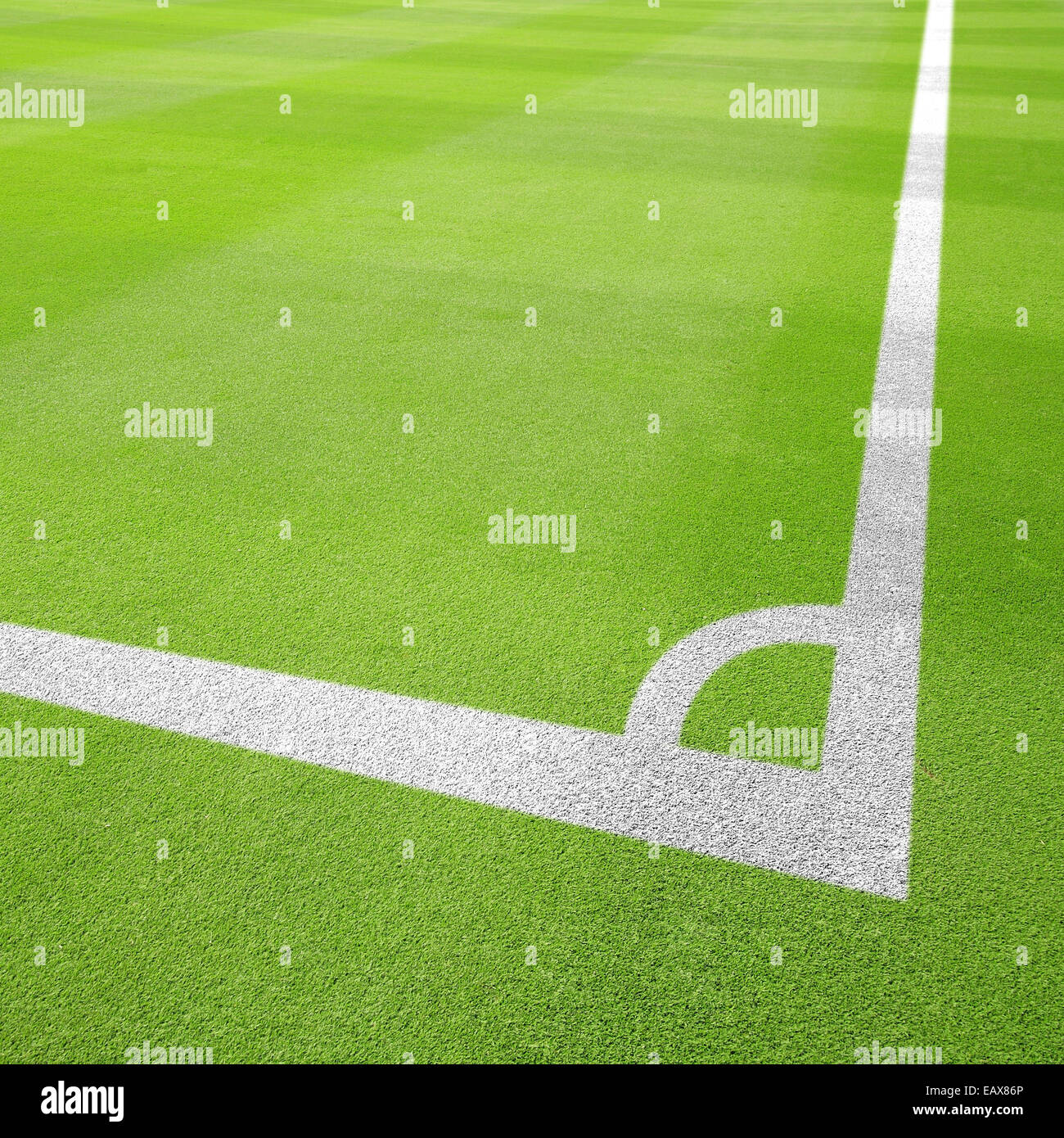 Terrain de football corner Banque D'Images