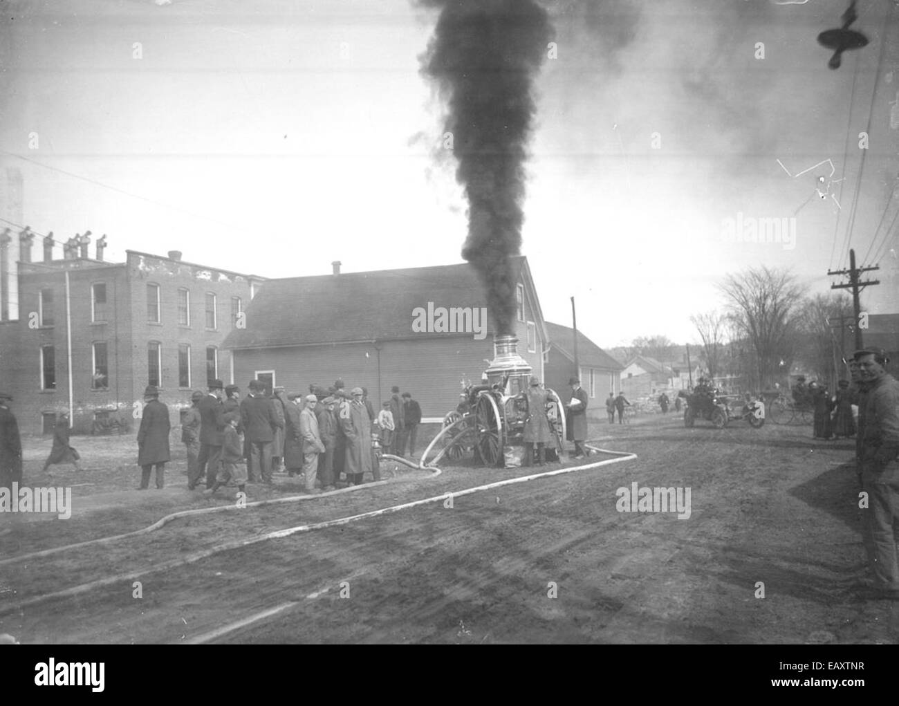 Incendie à moteur à vapeur site de l'usine, Keene NH Banque D'Images