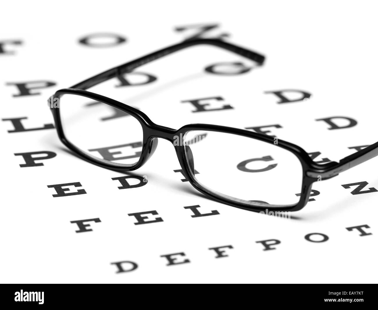 Lunettes avec un tableau Banque D'Images