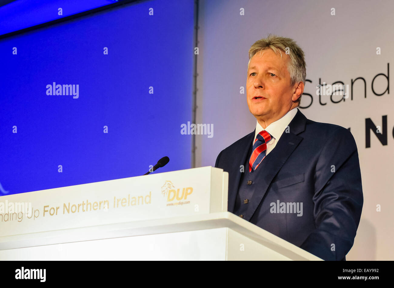 Belfast, Irlande du Nord. 22 Nov 2014. - Le Premier Ministre Peter Robinson mène les hommages au Seigneur Bannside, Ian Paisley à la DUP 2014 Crédit : Stephen Barnes/Alamy Live News Banque D'Images