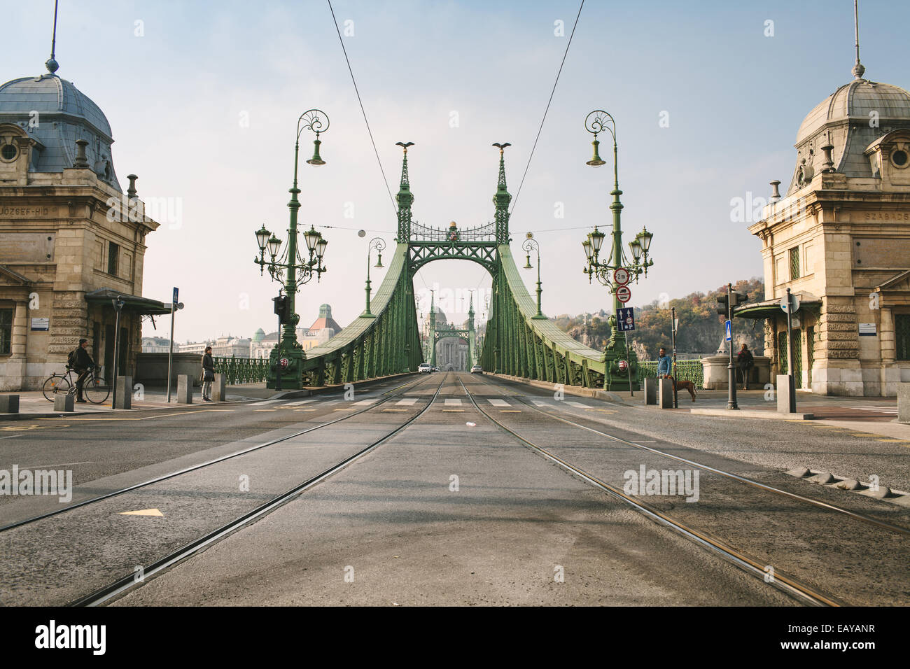 Pont de la liberté, à Budapest, en Hongrie. Banque D'Images
