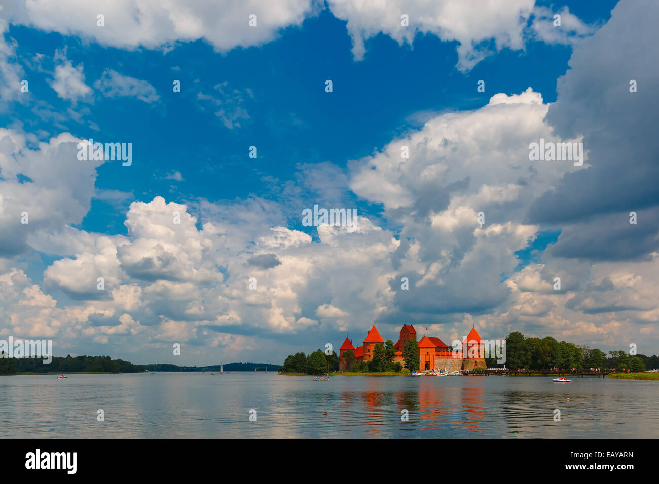 L'île de Trakai Castle près de Vilnius, Lituanie Banque D'Images
