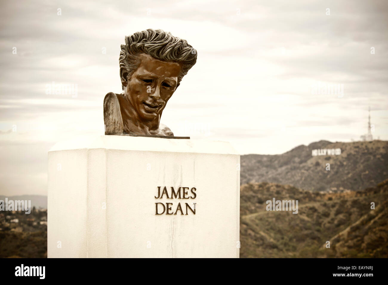 James Dean memorial à Griffith Park Banque D'Images