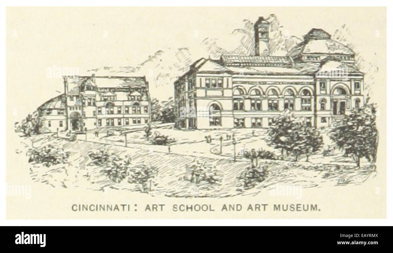 US-OH(1891) p676 Cincinnati, l'ÉCOLE D'ART ET ART MUSEUM Banque D'Images