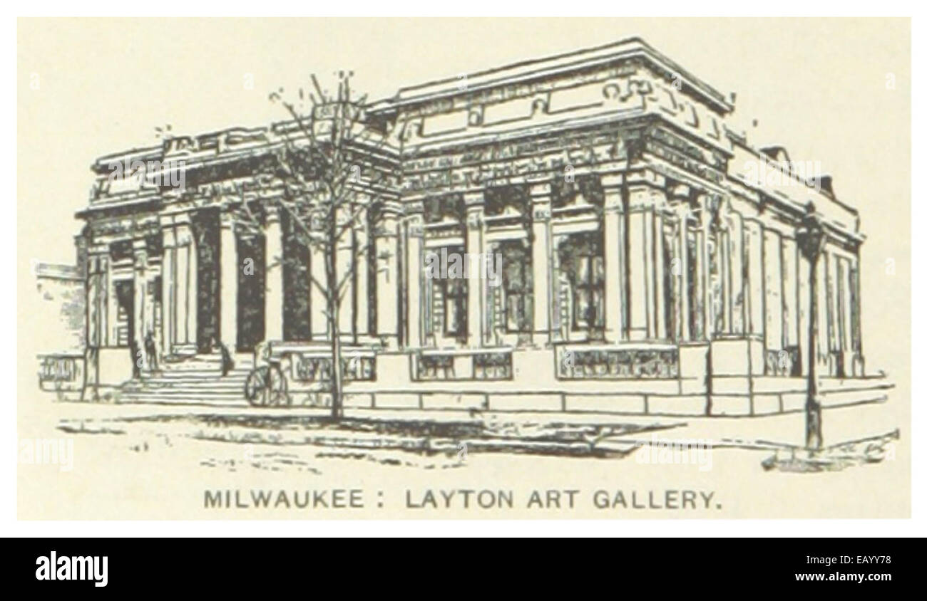 Page 896 de la publication de 1891 représentant la Layton Art Gallery à Milwaukee. L'image présente probablement l'architecture ou les expositions de la galerie, reflétant la vie culturelle de la ville à l'époque. Banque D'Images