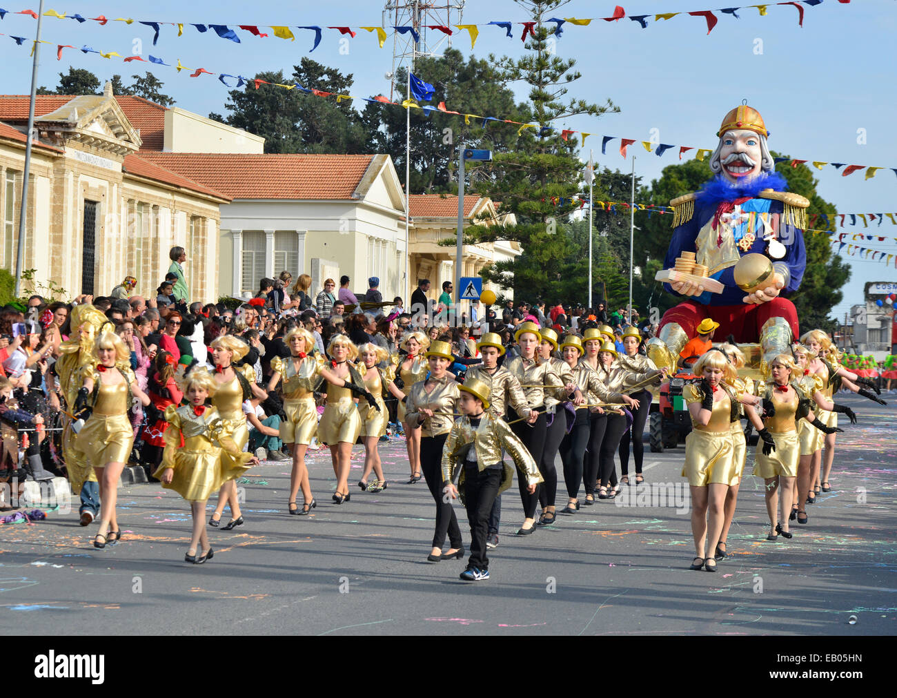 Le carnaval de rue colorée à Paphos Chypre Banque D'Images