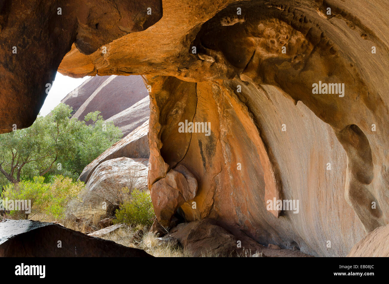 Ayers Rock, Uluru, dans le Territoire du Nord, Australie Banque D'Images