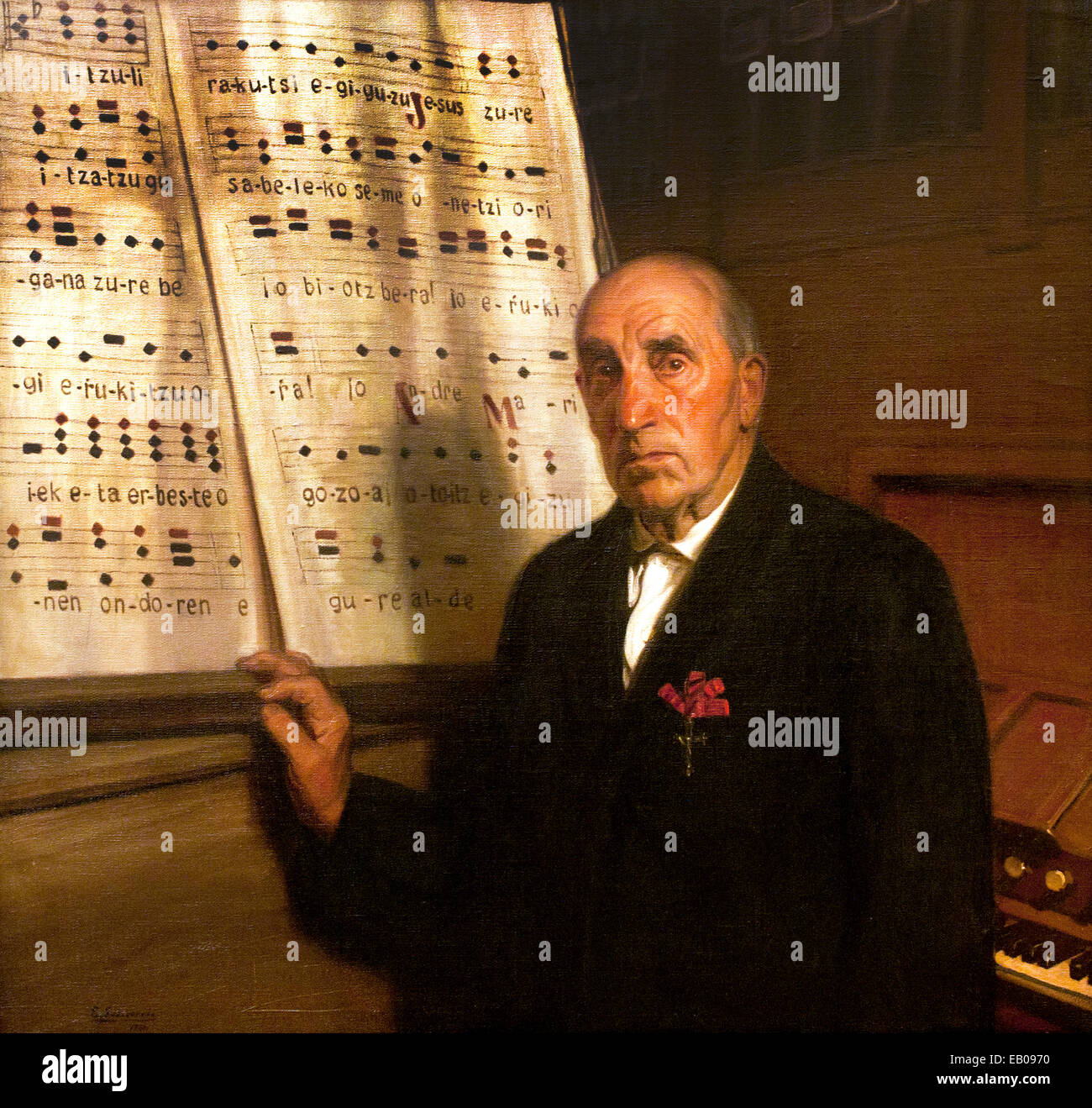 Portrait de son père 1931 Elías Salaverria Espagnol Espagne Banque D'Images