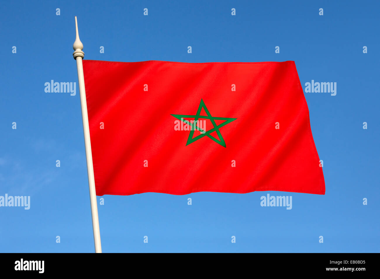 Drapeau du Maroc Banque D'Images