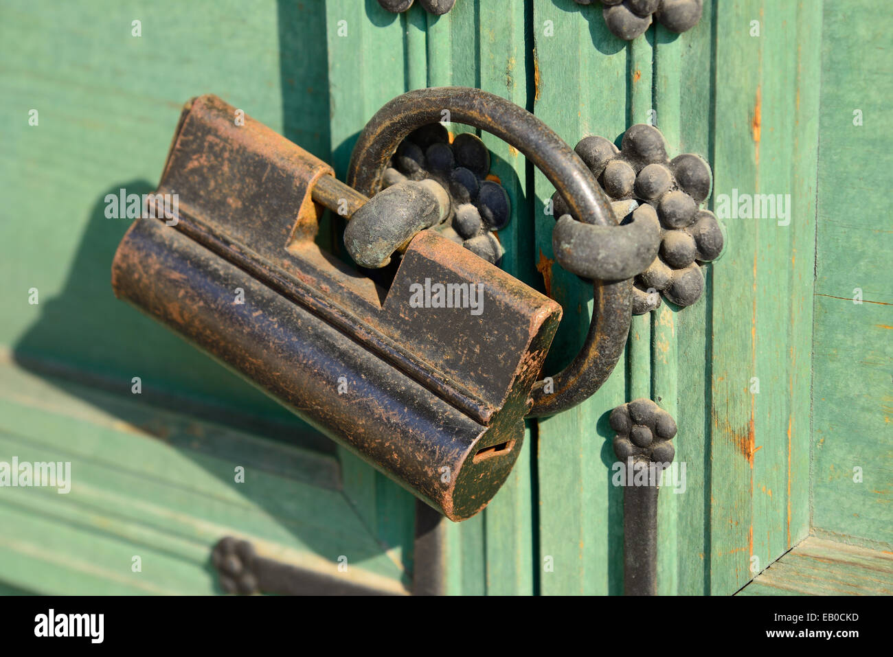 Serrure de porte ancienne traditionnelle de l'architecture coréenne Banque D'Images