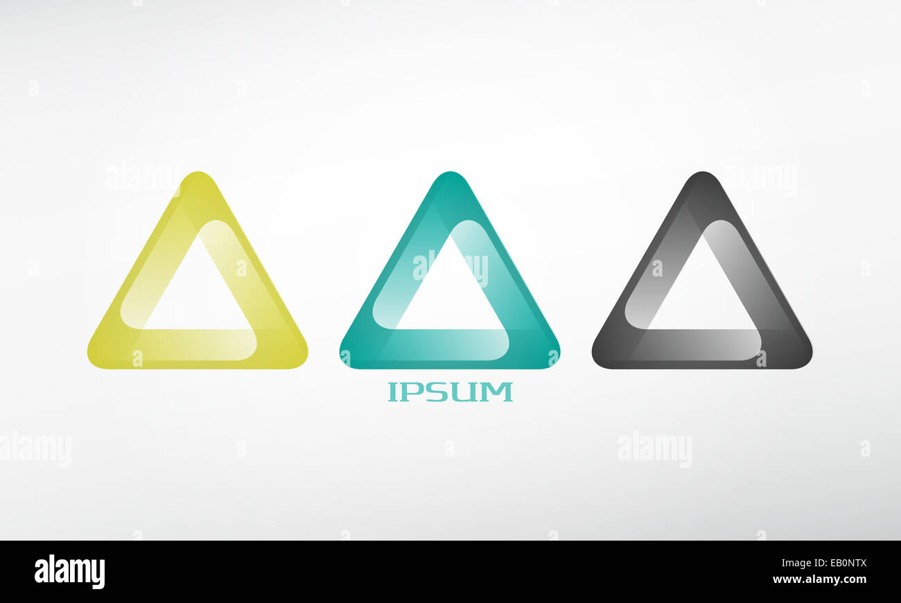 Icône modèle logo abstrait. éléments de conception graphique un triangle. Banque D'Images