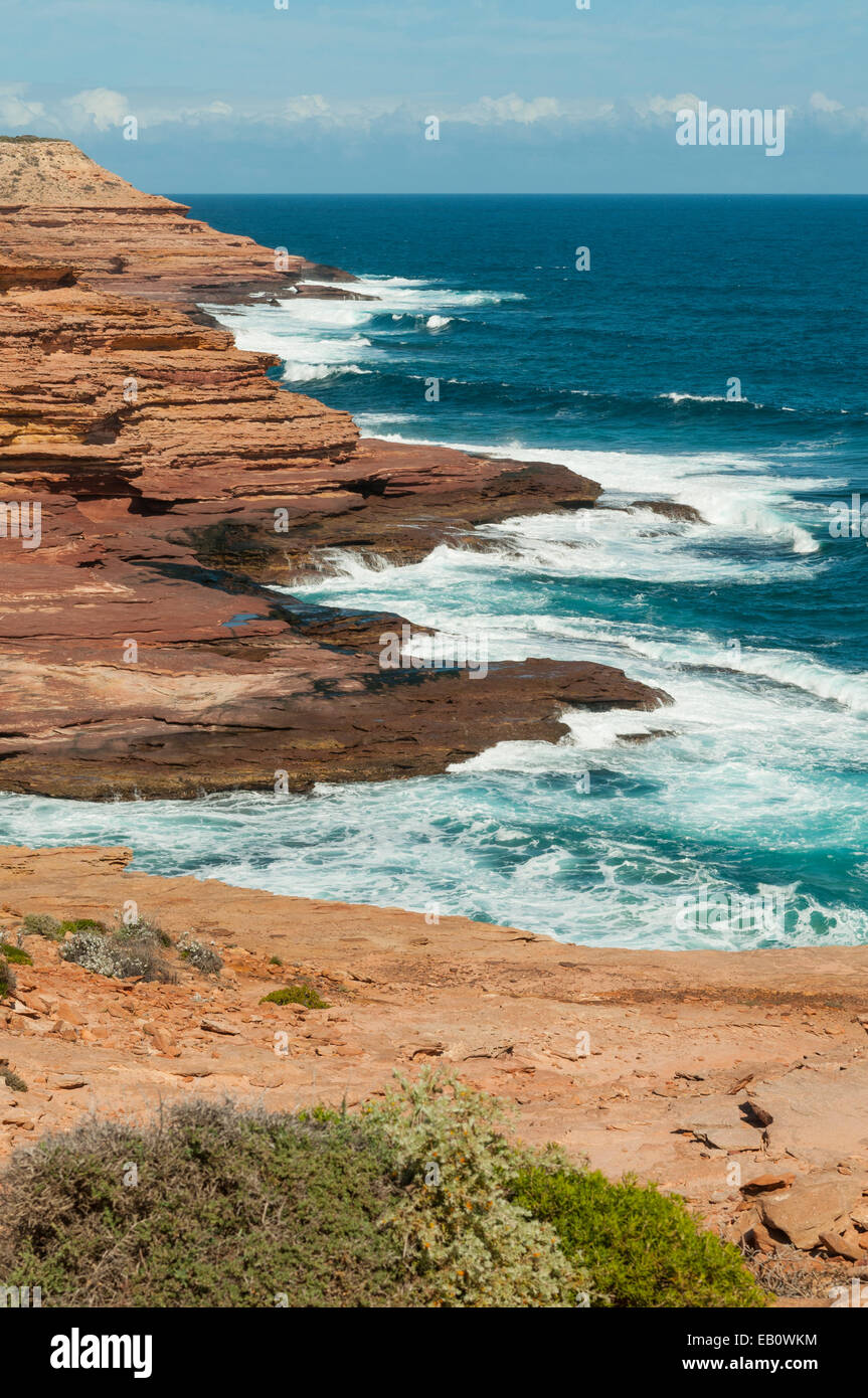 Vue sud de pot Alley, Kalbarri NP, WA, Australie Banque D'Images