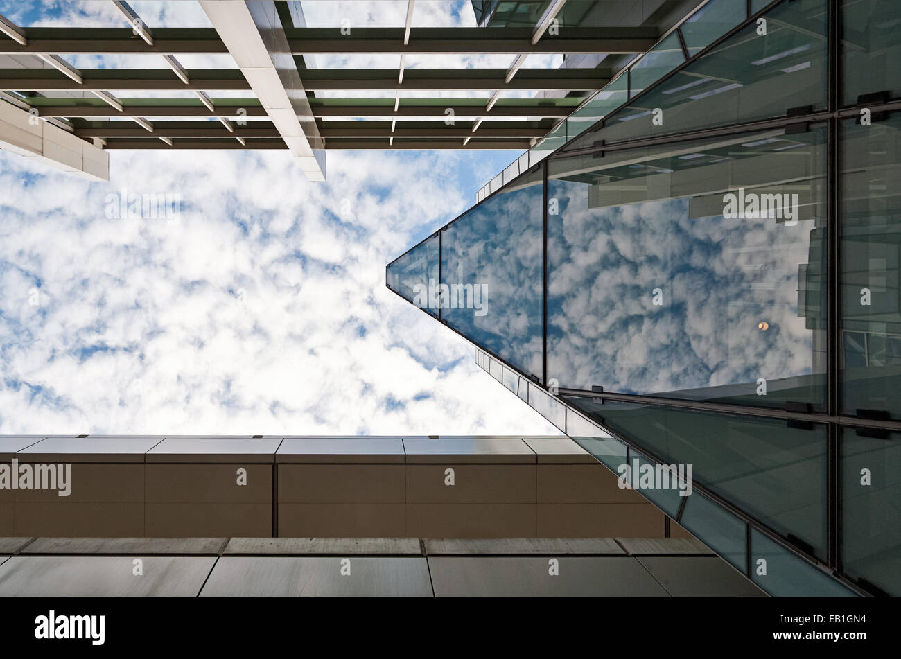 Détail architectural à l'aéroport de Boston. Banque D'Images