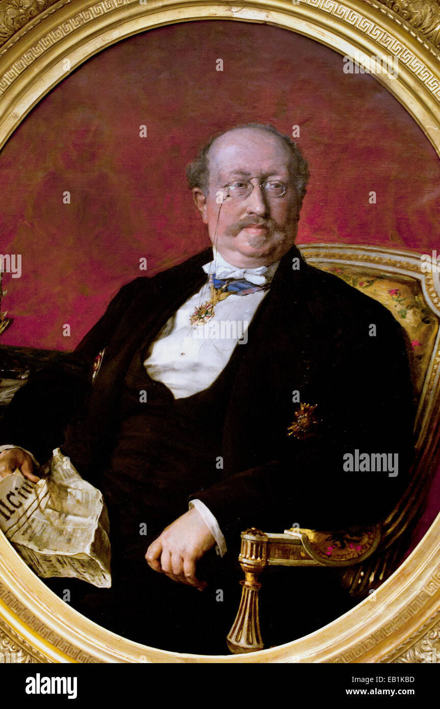 Portrait of a Gentleman par Vicente Palmaroli Espagnol Espagne 1834-1896 Banque D'Images