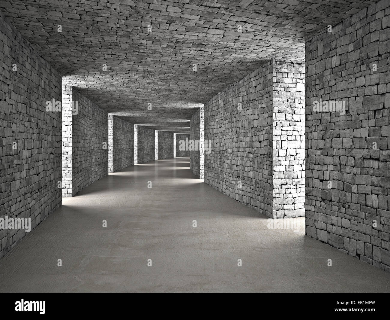 Résumé de l'image 3D tunnel Banque D'Images