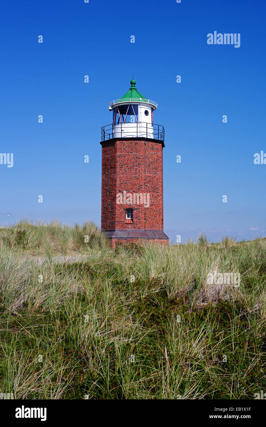 Ancien phare de l'île de Sylt, Kampen, Schleswig Holstein, Allemagne Banque D'Images