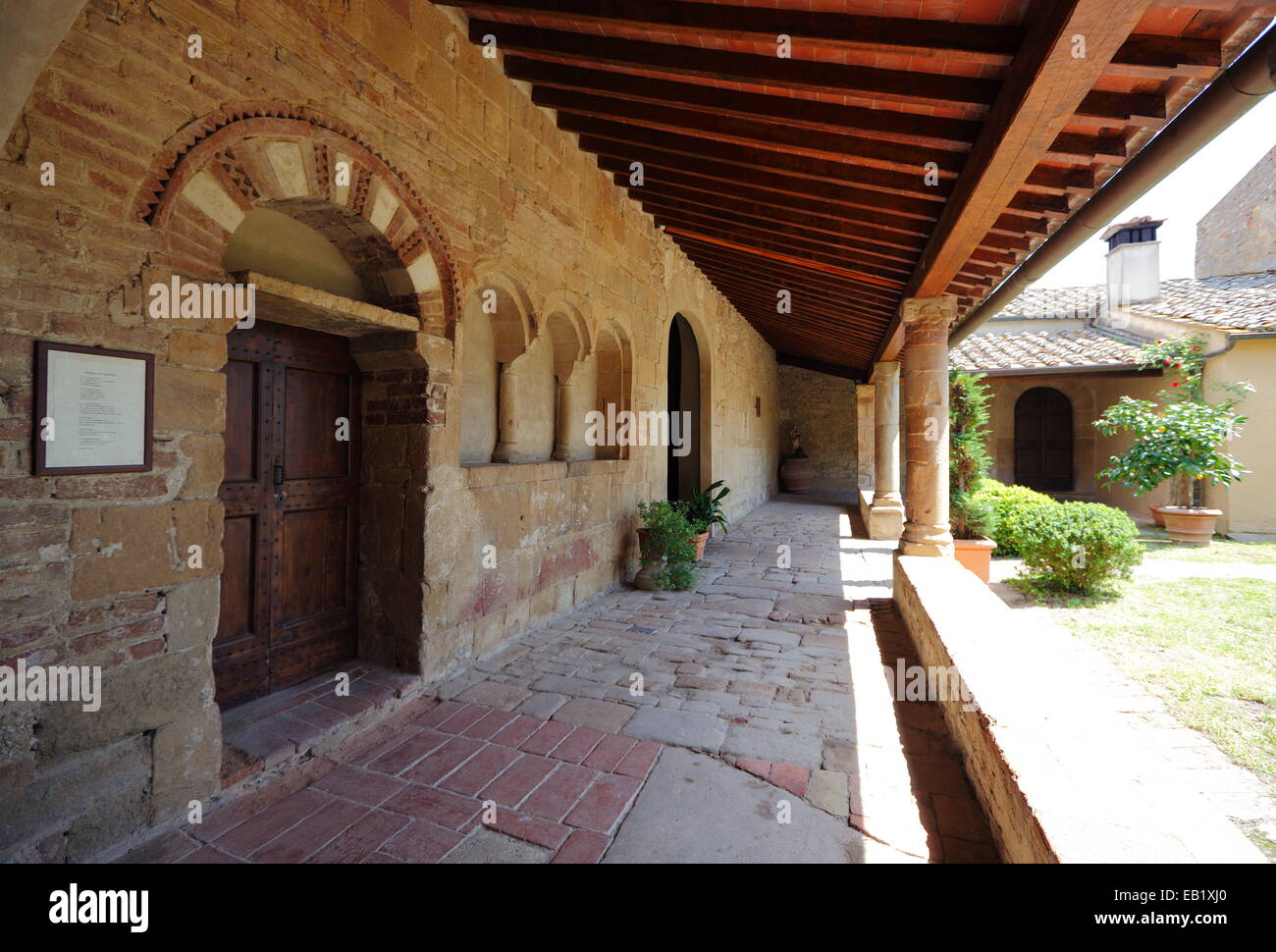 Pieve di Sant'Appiano à Barberino Val d'Elsa, Toscane, Italie. Banque D'Images